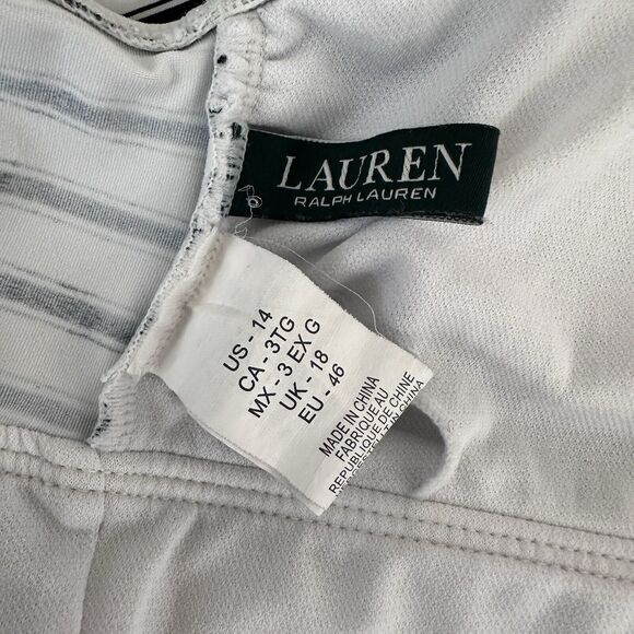 LAUREN Ralph Harrison Stripe One-Piece Swimsuit Women’s Size 14 L69725 - Picture 6 of 6